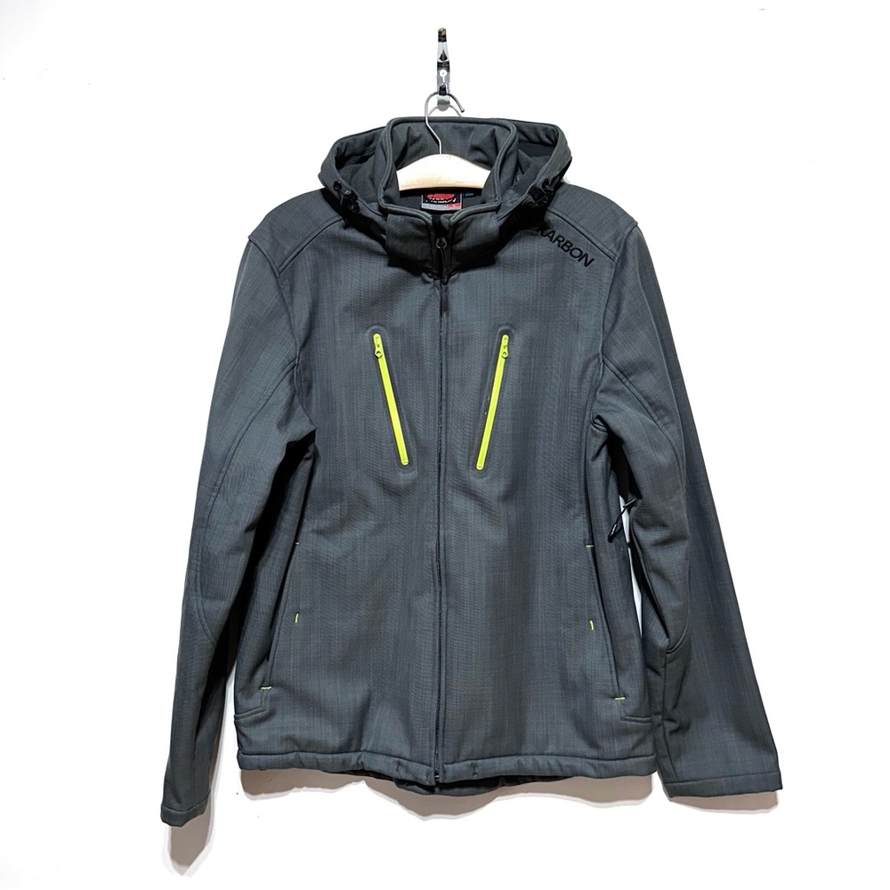 NWOT Karbon Warm Gray Hooded Ski Jacket Size Large